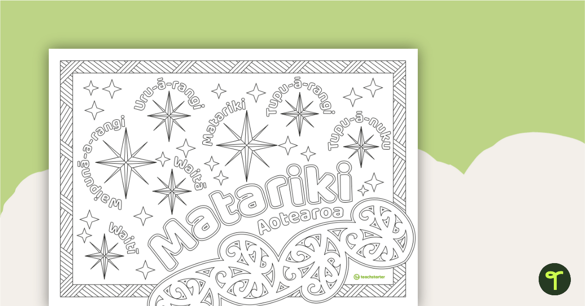 Matariki â mindful colouring sheet teach starter
