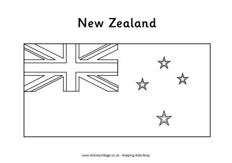 New zealand flag louring page flag loring pages new zealand flag world thinking day