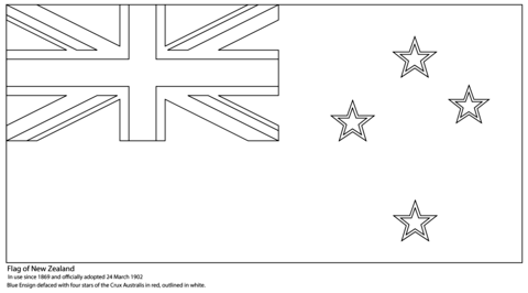 Flag of new zealand coloring page new zealand flag coloring pages flag printable