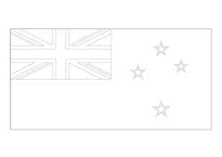 New zealand flag coloring