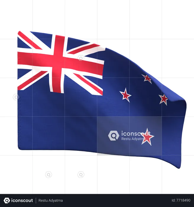 New zealand flag flag d icon download in png obj or blend format