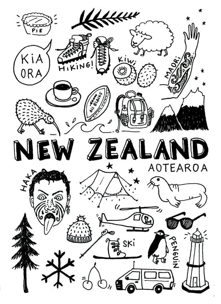 New zealand coloring pages printable for free download