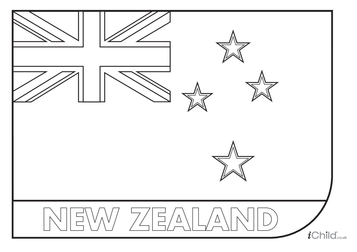 New zealand flag louring in picture flag of new zealand