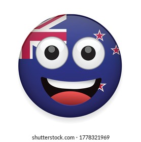 New zealand flag face vector illustration stock vector royalty free