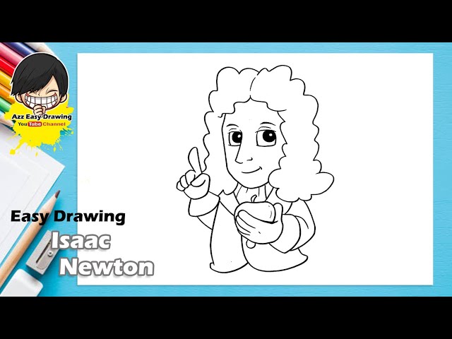 Easy drawing isaac newton