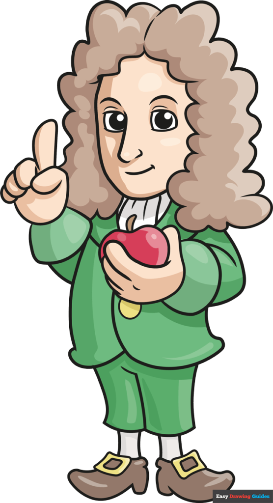 How to draw isaac newton