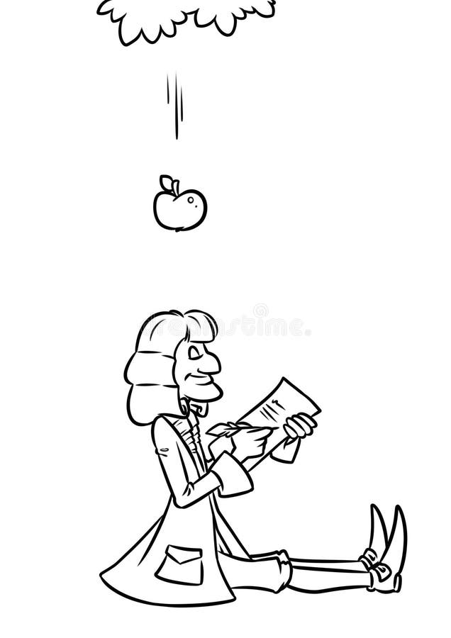 Newton apple stock illustrations â newton apple stock illustrations vectors clipart