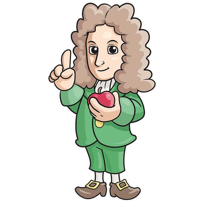 How to draw isaac newton