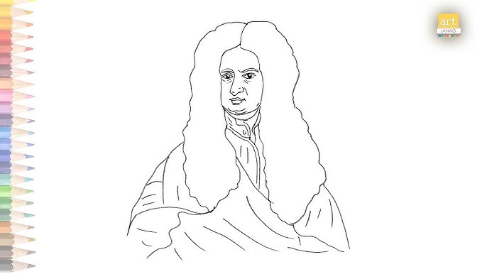 Easy drawing isaac newton