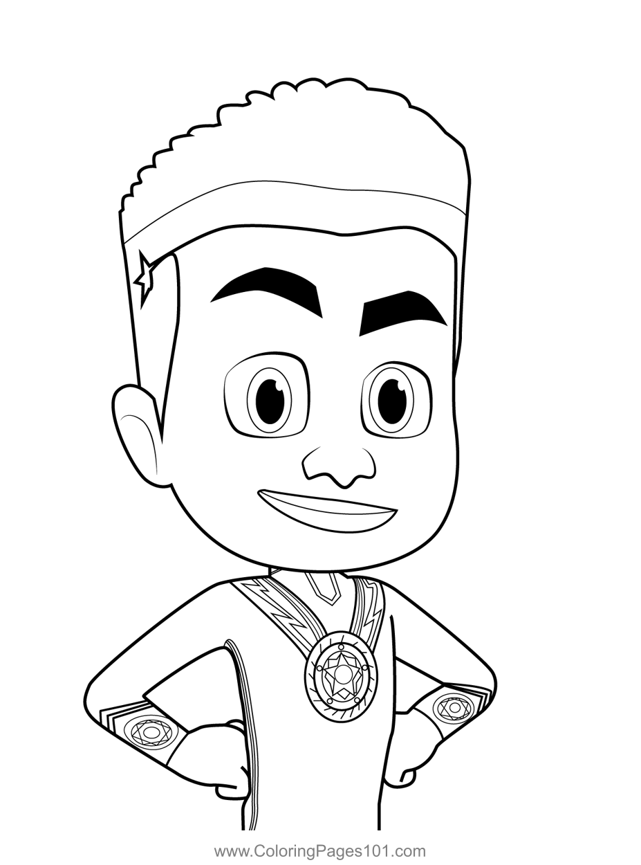 Newton starpj masks coloring page for kids
