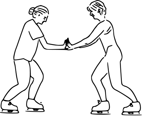 Fileskaters showing newtons third lawsvg