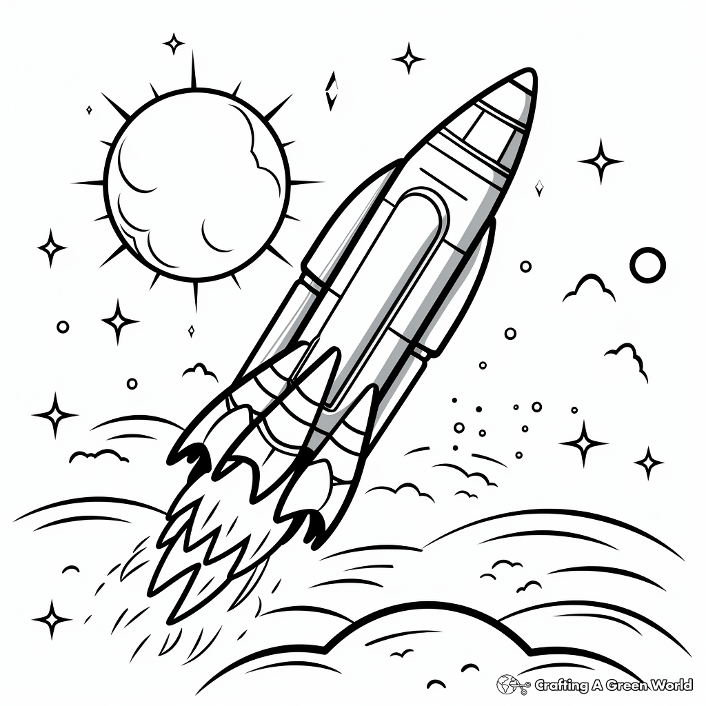 Rocket coloring pages