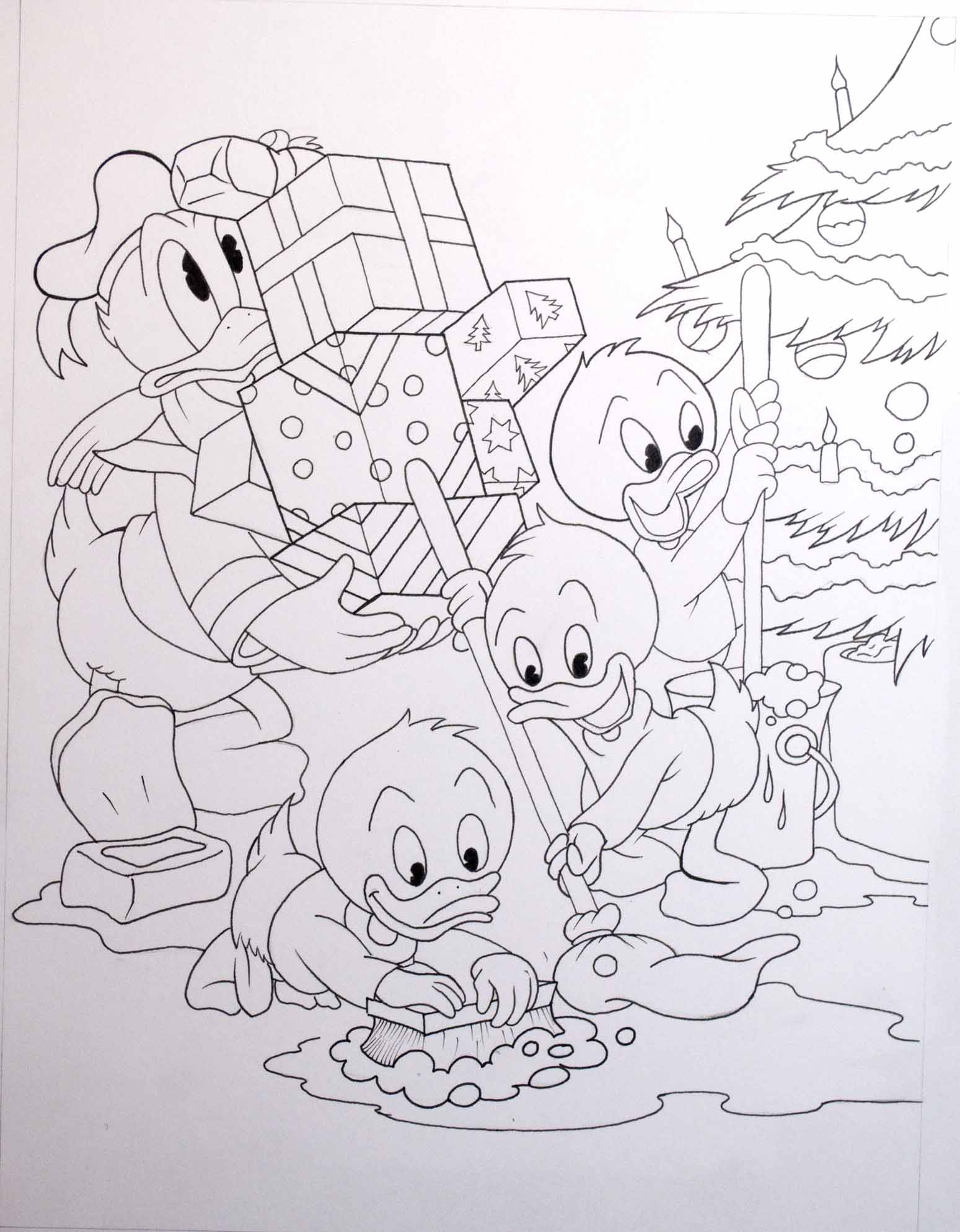 Winsor and newton studio coloured pencils christmas art work
