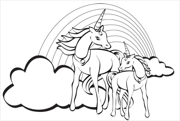 Rainbow coloring pages