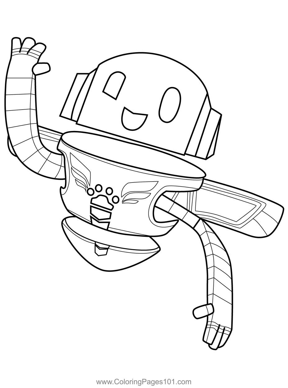 Pj robot pj masks coloring page for kids