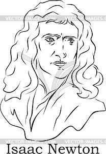 Isaac newton desenho colagem de foto na parede