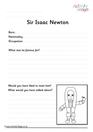 Isaac newton louring page