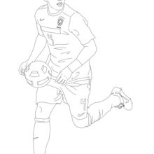 Neymar coloring pages