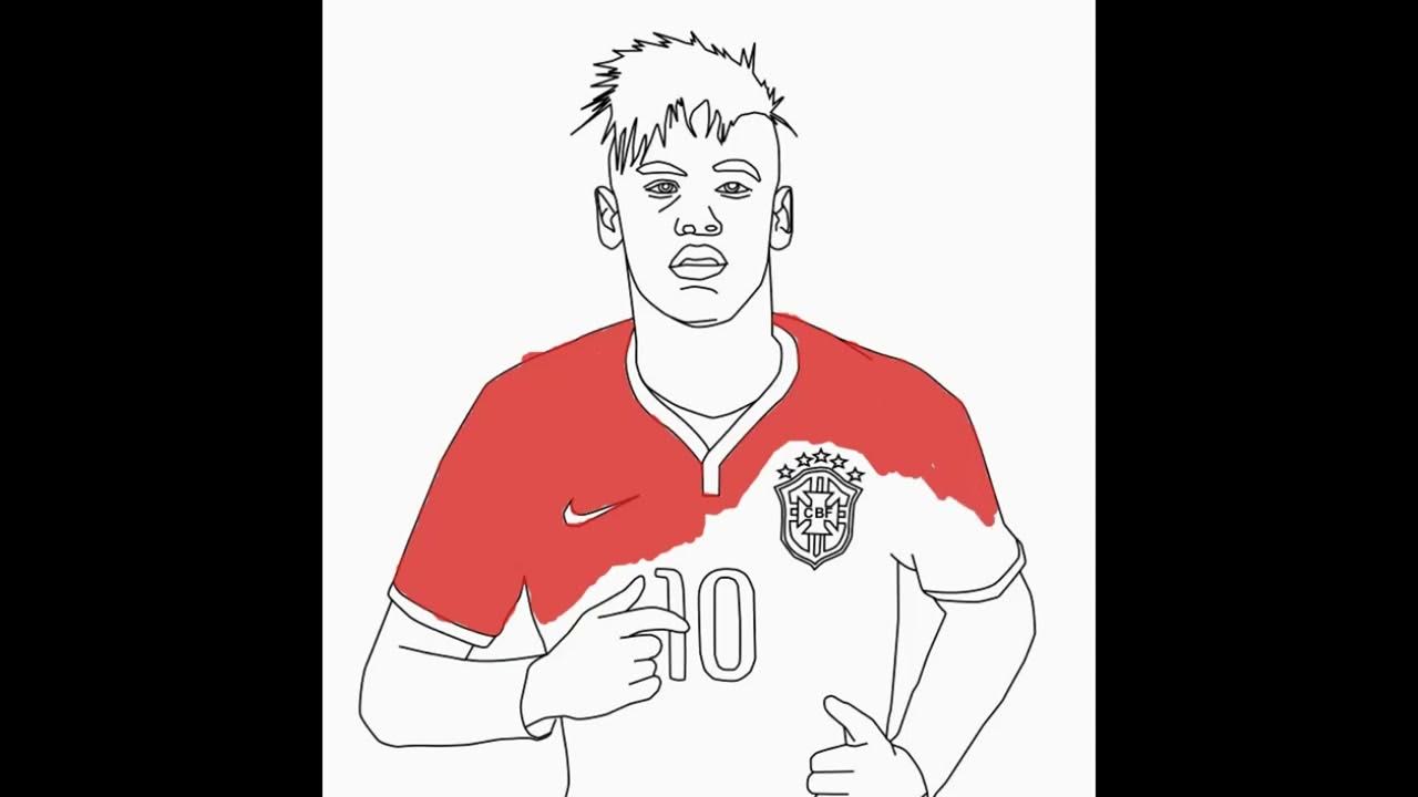 Neymar coloring pages