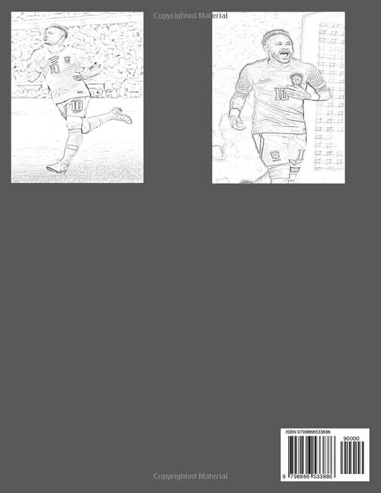 Neymar coloring book adult and kids coloring book jlo c books