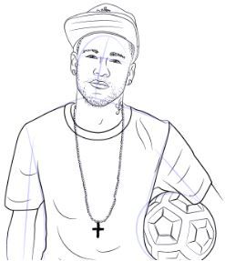 Neymar coloring pages