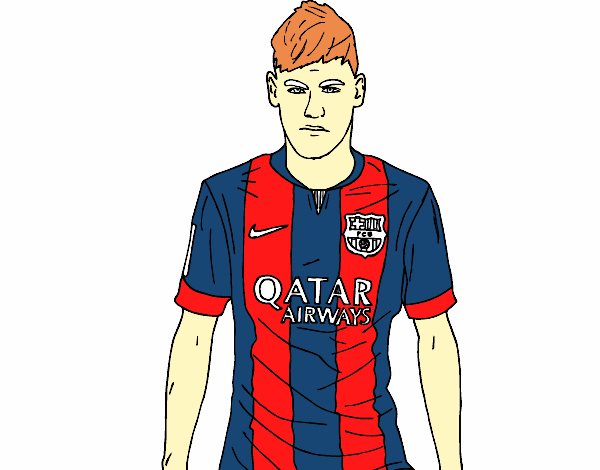 Colored page neymar jr painted by user not registered