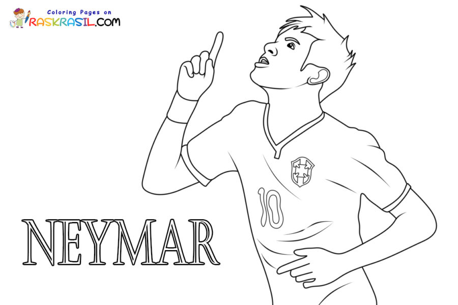 Neymar coloring pages