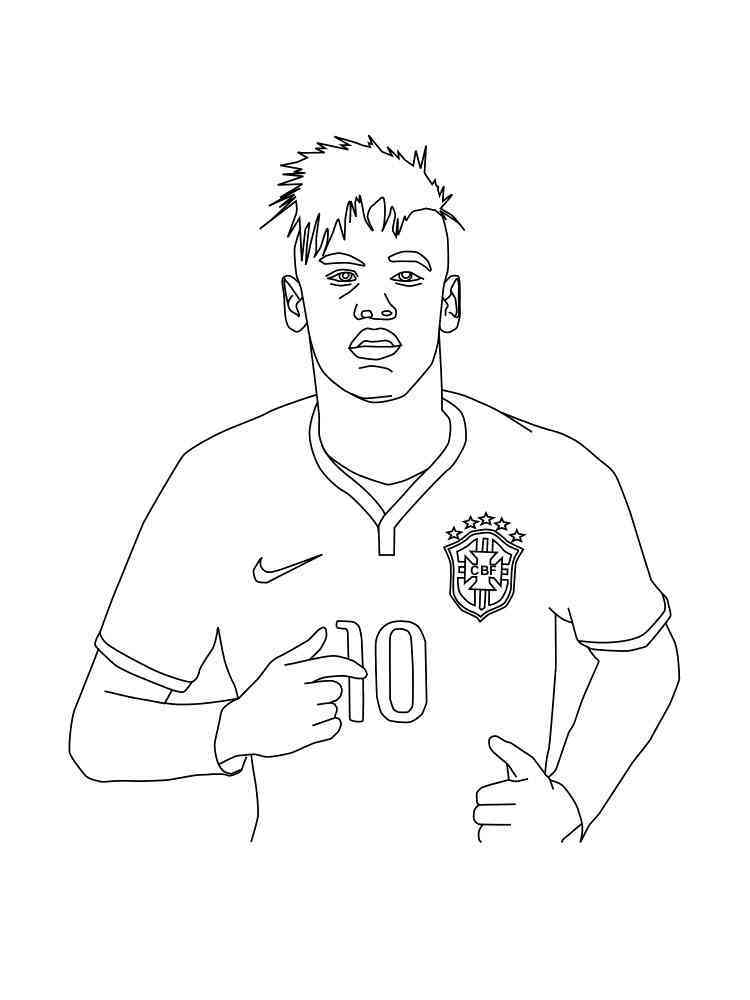 Neymar coloring pages