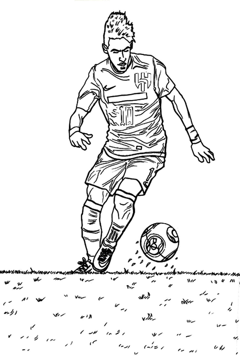 Neymar picture to color