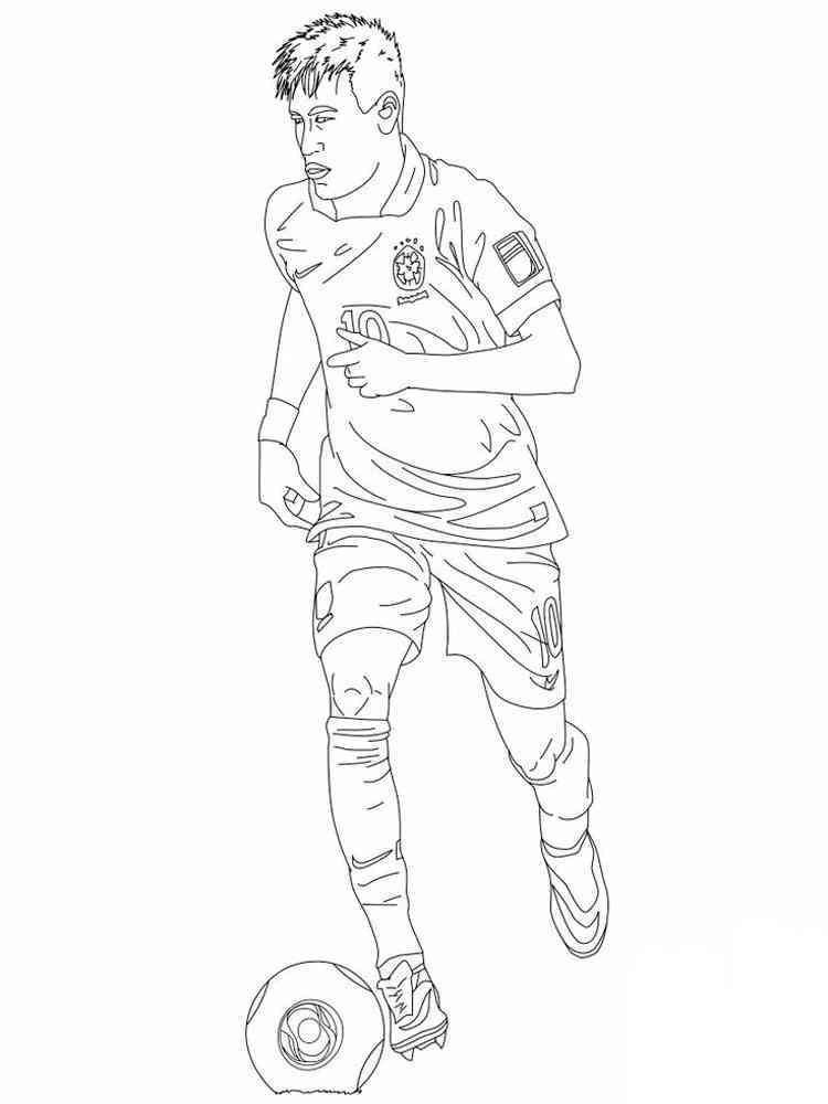 Neymar coloring pages