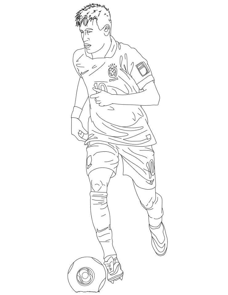 Neymar coloring pages