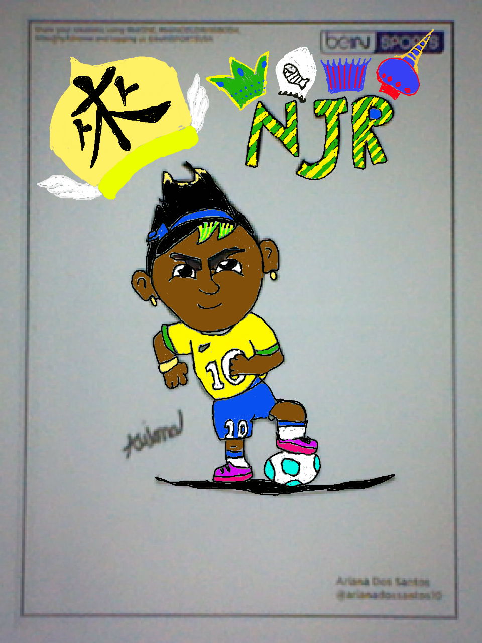 Neymar jr beinsport coloring page by hddeviant on