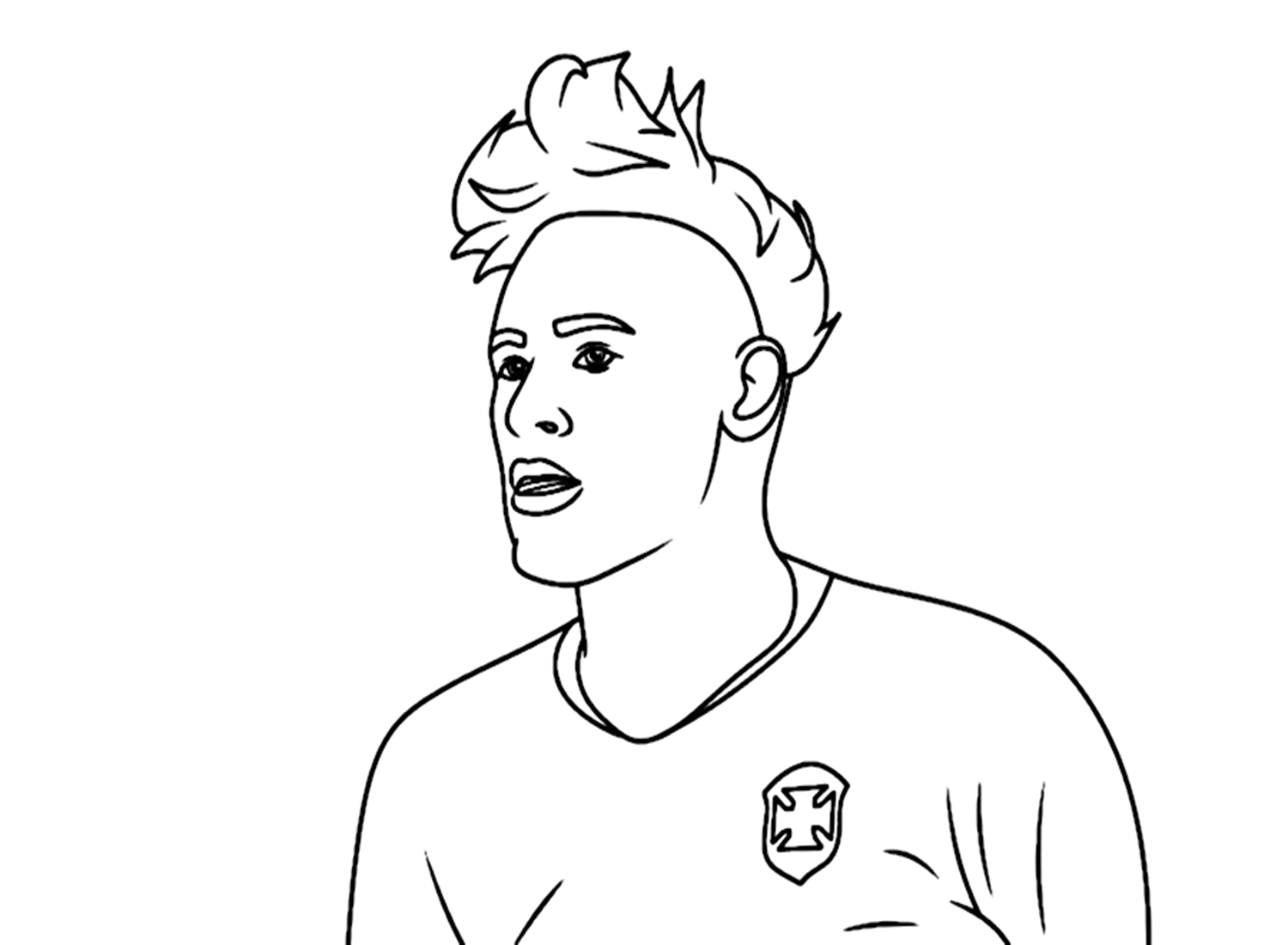 Neymar coloring pages psg