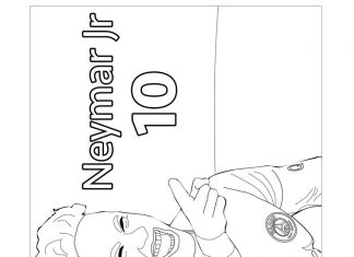 Neymar coloring pages to print and print online