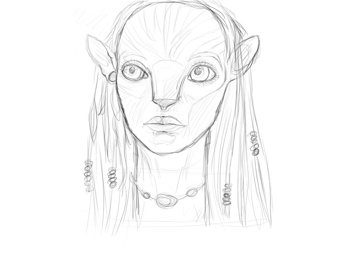 Avatar â neytiri coloring page