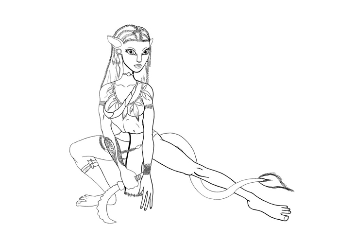 Neytiri coloring page