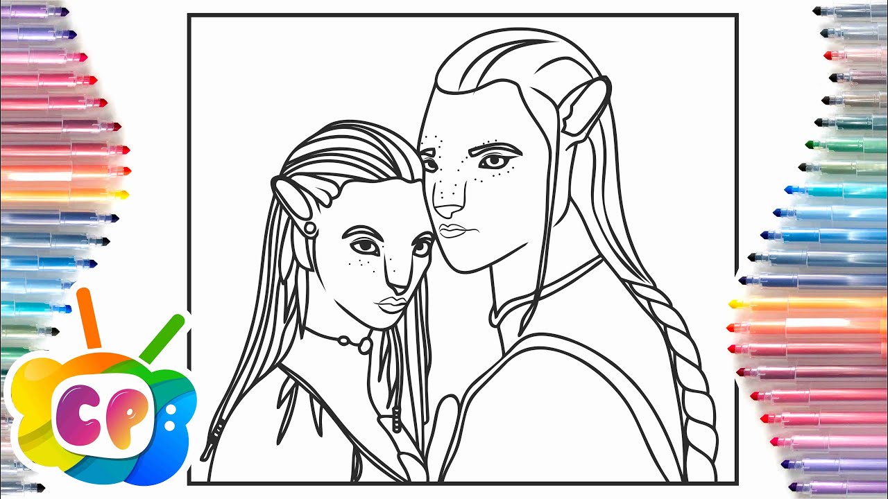 Avatar coloring pagesully with neytiriegzod aestro chives