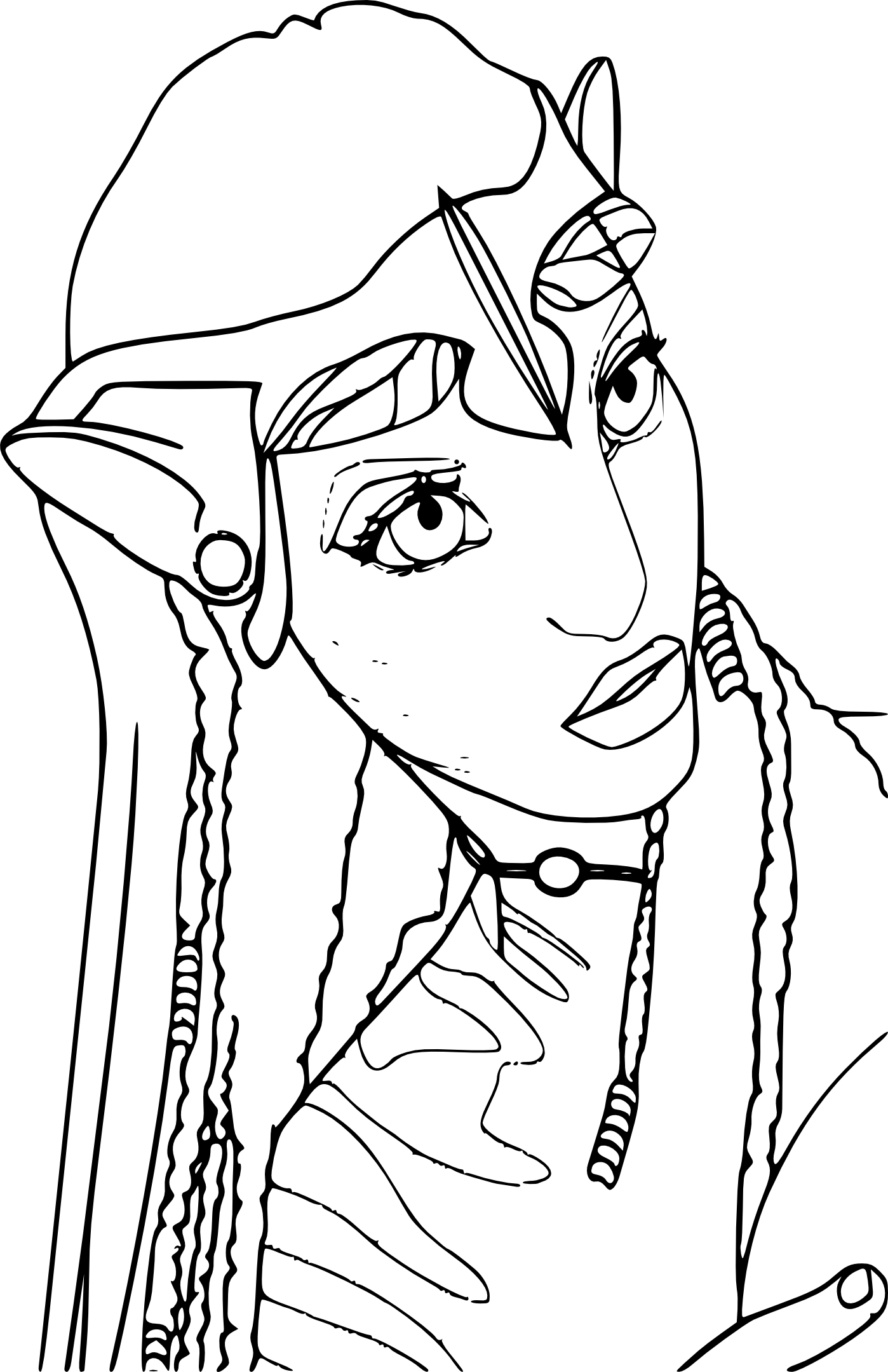 Neytiri avatar coloring page