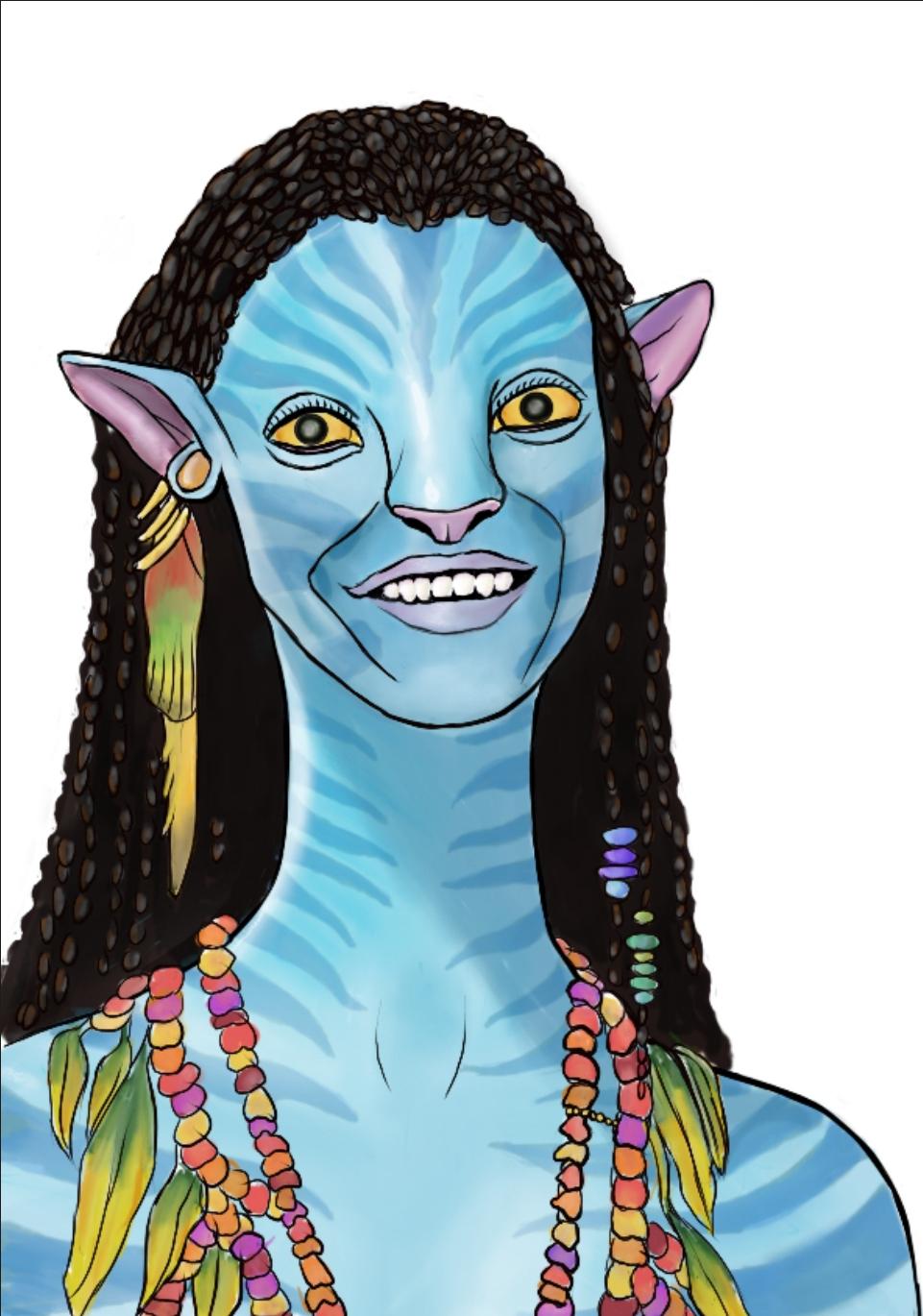 Neytiri smile digital painting ravatar