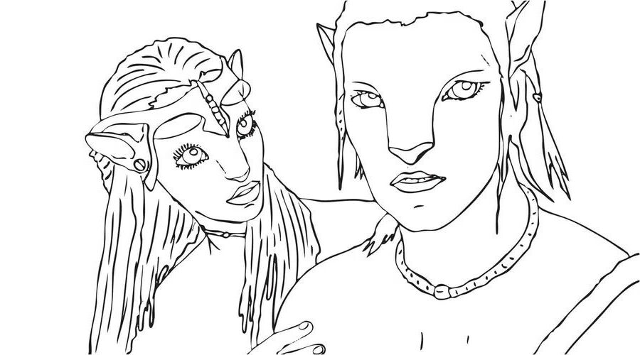Avatar coloring pages