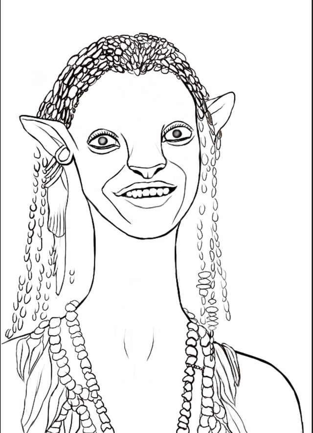 Neytiri smile digital painting ravatar