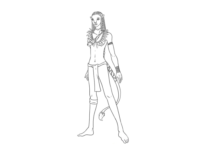 Avatar movie coloring page