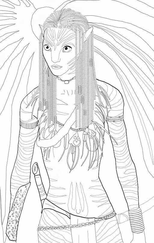 Neytiri line art by tolhaller on