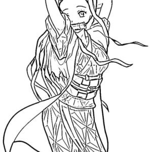 Nezuko colouring pages printable for free download