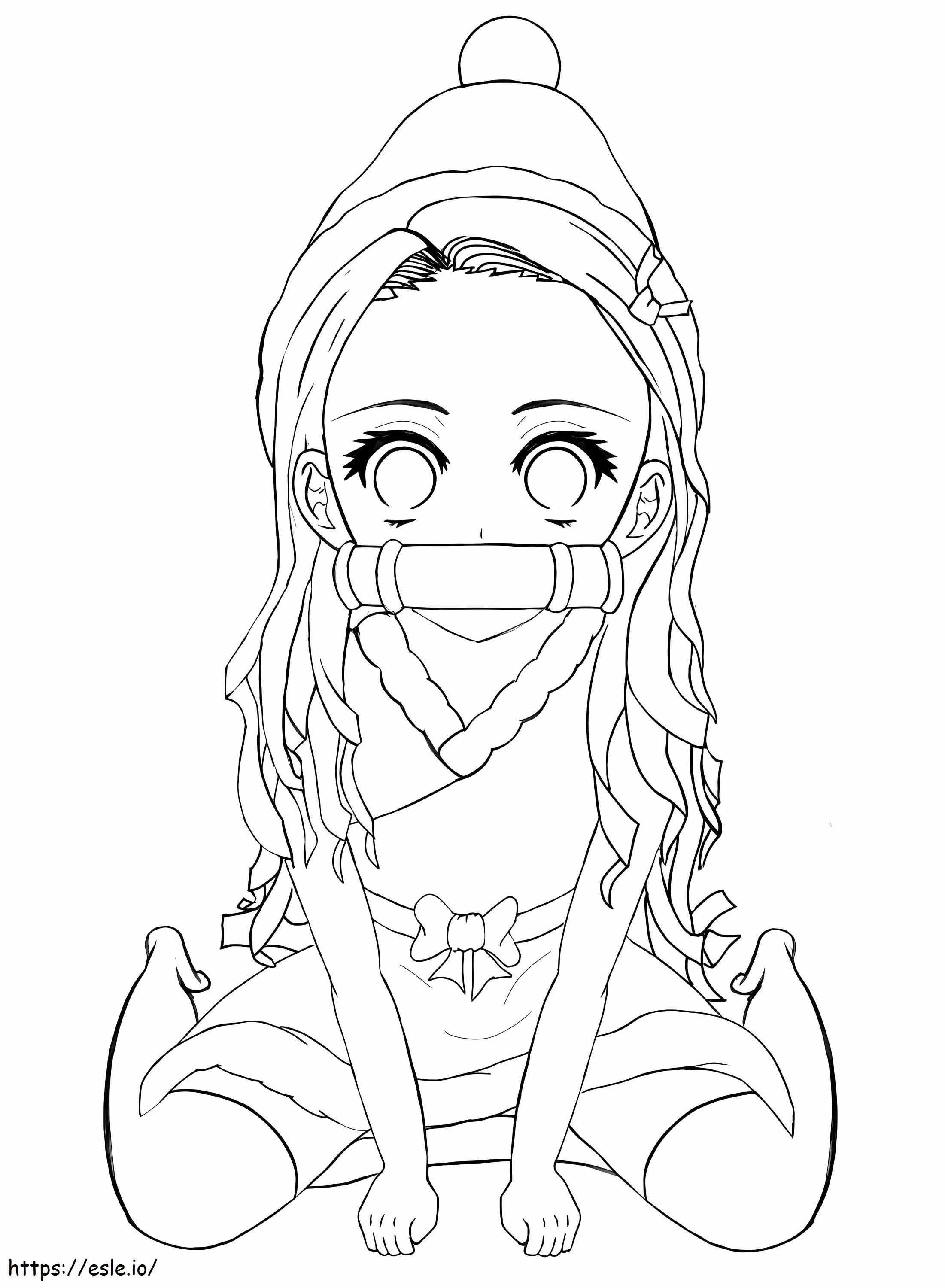 Nezuko coloring page