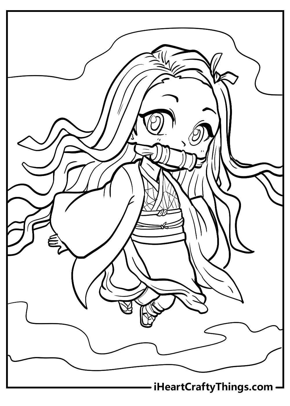 Printable nezuko coloring pages updated