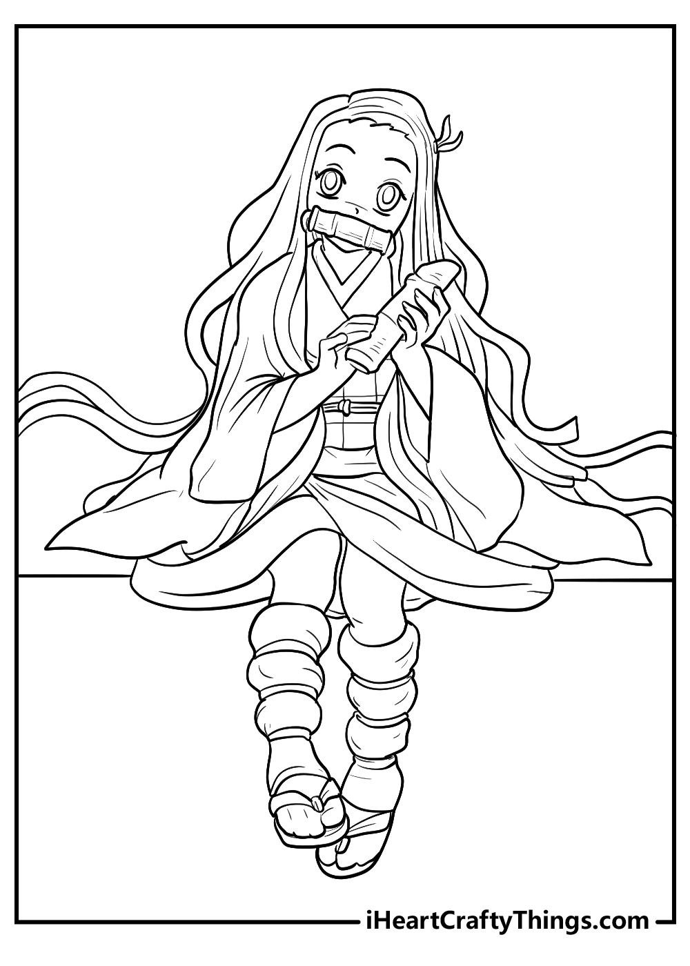 Printable nezuko coloring pages updated