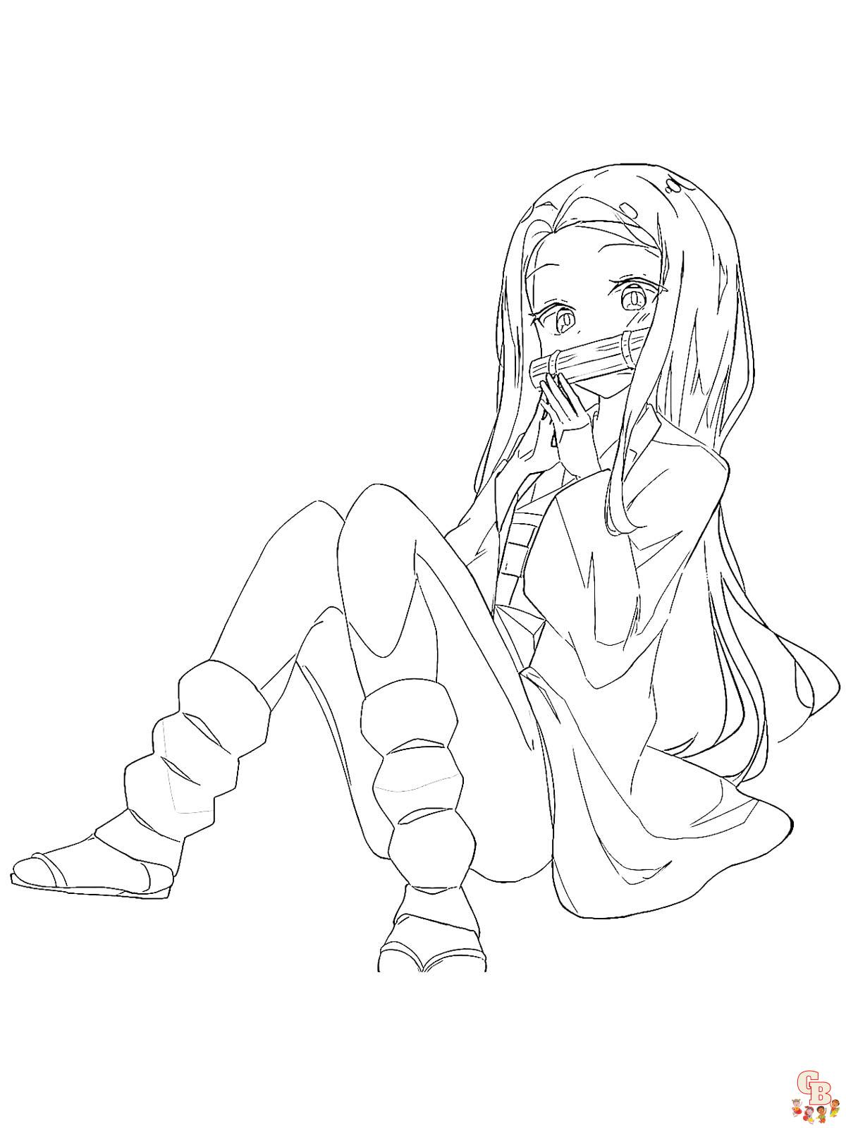 Demon slayer coloring pages printable free and easy