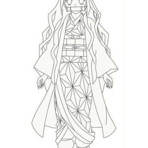 Nezuko colouring pages printable for free download
