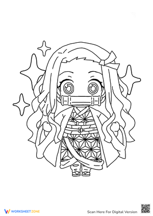 Free collection of nezuko coloring pages for kids